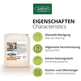 Lorito Grillreiniger 10 l transparent orange