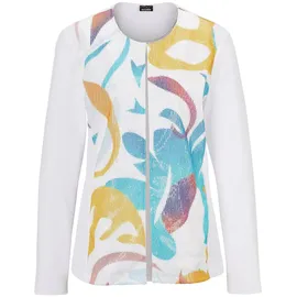 GOLDNER Jerseyjacke mit Pailletten weiß 54