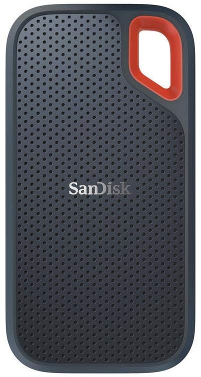 SanDisk Extreme 2 TB Portable SSD Festkörper-Laufwerk(USB-C, mit 550 MB/s Übertragungsraten, AES-Verschlüsselung und ist stoß-, wasser- und staubfest)