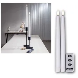 Star Trading LED Kerze Flamme Slim 29 cm weiß