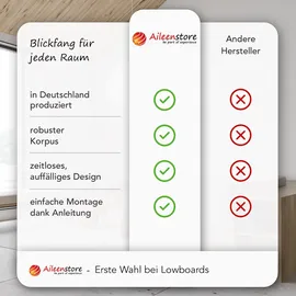 Aileenstore TV-Lowboard Fernsehertisch HiFi Kommode Sideboard Blickfangmöbel Gelb