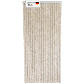 Lemodo Flauschvorhang 90 x 200 cm Beige/Weiß