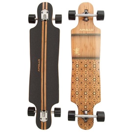 Apollo Longboard Nuku Hiva, Bambus) Komplettboard, Twin-Tip Drop-Through Freeride Cruiser Board