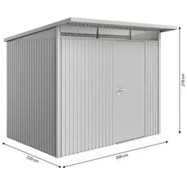 Biohort AvantGarde A5 2,54 x 1,74 m silber-metallic Einzeltür