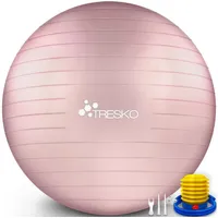 TRESKO Gymnastikball Anti-Burst, mit Luftpumpe, Ø 55 cm, rose-gold, belastbar bis 300 kg
