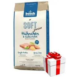 Bosch Soft Junior Huhn & Süßkartoffeln 12,5 kg+Überraschung für den Hund