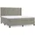 vidaXL Boxspringbett mit Matratze Hellgrau 160x200 cm Samt1389213