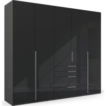 Rauch Drehtürenschrank Purisma 251 x 223 x 60 cm Grau/Schwarz