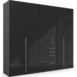 Rauch Drehtürenschrank Purisma 251 x 223 x 60 cm Grau/Schwarz