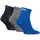 Puma Socken Quarter Plain 3er Pack Blau/Grau 39-42