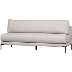 Bank Couple Element aus Melange-Stoff 200 cm, Hellgrau