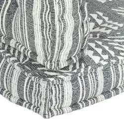 vidaXL Palettensofa-Auflage Grau Stoff Patchwork