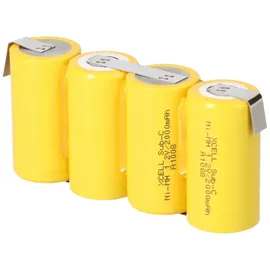 Akkuman 4er Reihe Akku Sub-C 2000mAh 4,8V NiMH mit Lötfahne