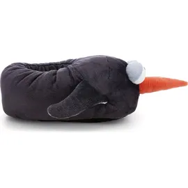 NICI Hausschuhe für Kinder & Erwachsene Pinguin Jorge Thunder 36-39 (M) - grau - Warme Kuscheltier Schuhe aus Plüsch, Mit Anti-Rutsch Sohle, - 36-39