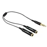 DeLock Audiokabel Mini-Phone Stereo 3,5mm (M) - Mini-Phone Stereo 3,5mm (W) 0,25m schwarz