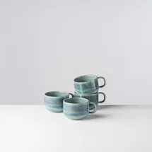 gipfelstück Kaffeetasse 0,22 l Blau-Grün 4 St.