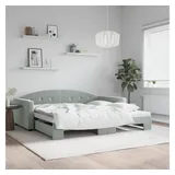 vidaXL Tagesbett 100 x 200 cm Hellgrau