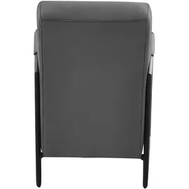 K+W Komfort & Wohnen Cocktailsessel K+W KOMFORT & WOHNEN, grau (anthrazit), B:62cm H:77cm T:83cm, Sessel, Cocktailsessel, mit bezogenen Armlehnen, Gestell in Metall schwarz Struktur