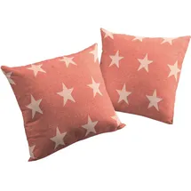 Wirth Dekokissen Crayon, Kissenhülle ohne Füllung, 2 Stück rot 40 cm x 40 cm