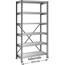 Scholz 431103 Aktenregal 100,0x228,0x30,0 verzinkt