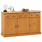 IDIMEX Kommode PARIS, Sideboard Kommode Schubladenschrank Apothekerkommode mit 3 Schubladen braun