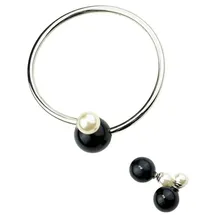 COLLEZIONE ALESSANDRO Schmuck Set " Brescia " in schwarz | Gr.: onesize