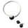 COLLEZIONE ALESSANDRO Schmuck Set " Brescia " in schwarz | Gr.: onesize