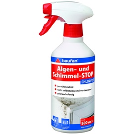 Baufan Algen- und Schimmel-Stop, für Innenflächen, chlorfrei, 500 ml, transparent, 007002008