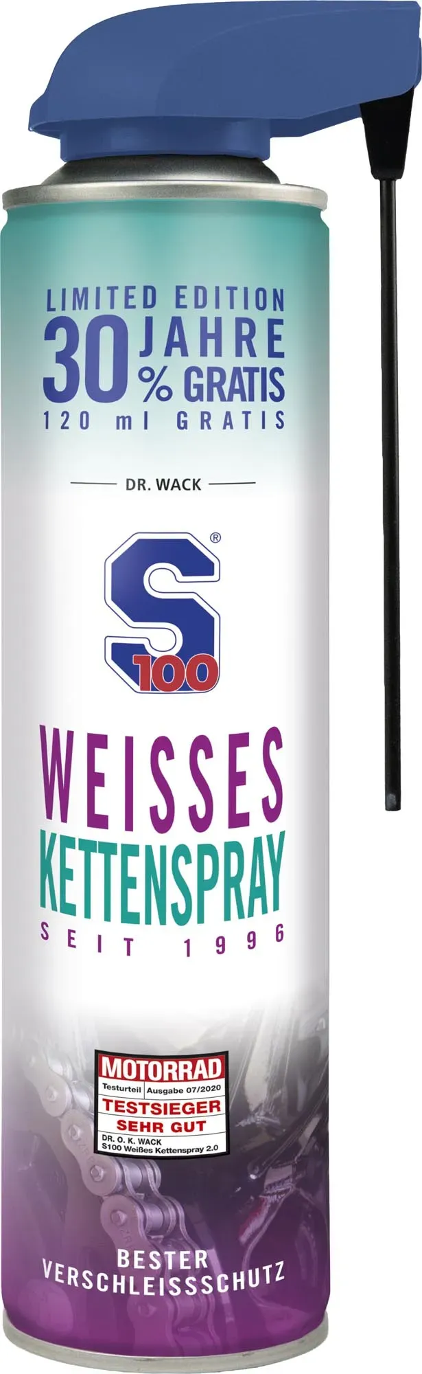 S100 Weißes Kettenspray 520ml, weiss für Männer