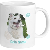 GRAZDesign Tasse Hund mit Foto, Fototasse mit eigenem Bild, Fotogeschenke Geschenk für Hundebesitzer, Kaffeebecher Hundemama & Hundepapa, Keramik 330ml