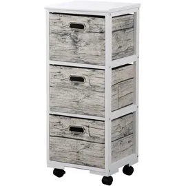 KESPER Regal, Weiß, Textil, 3 Schubladen, 34x82x31 cm, Fsc, Kinder & Jugendmöbel, Jugendmöbel