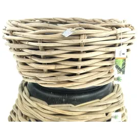 Van der Leeden DRYPOT Rattan Ø 59 cm Grau