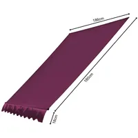Quick Star Ersatzdach für Klemmmarkise 200x130cm Bordeaux Balkon Sonnensegel