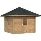 Palmako Holzpavillon »Bianca 8,3 m2 Set 6«, Pavillons Gr. B/H/T: 384cm x 323cm x 384cm, braun hellbraun BxTxH: 300x300x323 cm