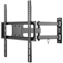 goobay 49744 Wandhalterung neigbar, (schwenkbar 32 bis 55 Zoll ausziehbar und vollbeweglich für Fernseher von 55“ bis 35Kg max. VESA 400x400, schwarz