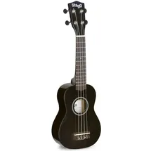 Stagg 25019931 US-NIGHT Soprano Ukulele mit Tasche schwarz