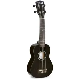 Stagg 25019931 US-NIGHT Soprano Ukulele mit Tasche schwarz