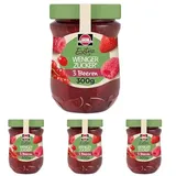 Schwartau Extra Weniger Zucker 3 Beeren passiert, zuckerreduzierter Fruchtaufstrich, 300g (Packung mit 4)