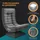 CASARIA Sessel verstellbare Rückenlehne 360° Drehbar Klappbar 150kg Belastbarkeit Gepolstert Wohnzimmer Gaming Relax Boden Grau