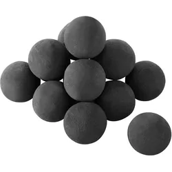 VEVOR 15 Stk. Keramiksteine Kieselsteine Dekorative Steine Kamin 7,6cm Schwarz