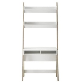 MCA Furniture Schreibtisch Regal weiß matt, Eiche hell Dekor, BxHxT 85x182x48 cm