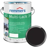 Remmers Multi-Lack 3in1 tiefschwarz (RAL 9005), 0,75 Liter, Wetterschutzfarbe, Metallschutzlack & Buntlack auf Wasserbasis für Holz, Metall & PVC