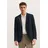Bugatti Sakko "Jersey-Artikel", Herren, Gr. 54, schwarz (390, marine), 65% Polyester, 24% Viskose, 8% Polyamid, 3% Elasthan, unifarben, regular fit, Sakkos Sakko, mit Stretch Funktion