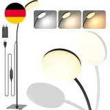 Stehlampe, [3 Farben & 10 Helligkeiten] Schlanke LED Leselampe Stehend, Dimmbar