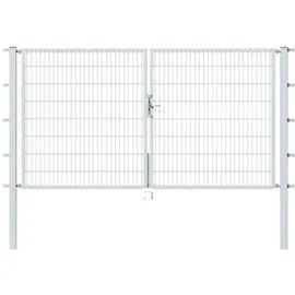 GAH Alberts Alberts Doppeltor Flexo BxH: 224 x 1400 cm Breite in versch. Höhen silberfarben
