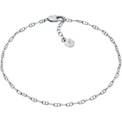 Fußkette FOSSIL "Schmuck Metall Körperschmuck HERITAGE, JA7279710, JA7280040", grau (metallfarben), Fußkettchen, Metall