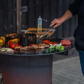 Grillrost.com Das Original Feuerplatte Ø 100 cm 6 mm schwarz