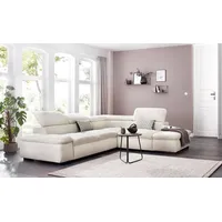 Home Affaire Ecksofa Alberto L-Form, mit Kopfteilverstellung, wahlweise mit Bettfunktion beige