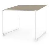 Blumfeldt Nantes Pavillon Gazebo Sonnendach 3x3m Polyester Stahlrahmen UV50+ Bodenrollen Taupe