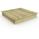 Wickey Holzsandkasten King Kong mit Deckel braun